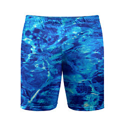Шорты спортивные мужские Голубая Вода Текстура, цвет: 3D-принт
