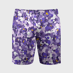 Шорты спортивные мужские Анютины глазки узор, цвет: 3D-принт