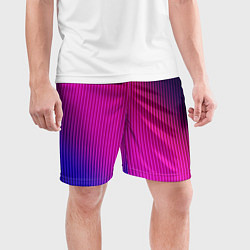 Шорты спортивные мужские Фиолетово-малиновый градиент, цвет: 3D-принт — фото 2