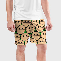Шорты спортивные мужские Cyanide & Happiness Face Sure, цвет: 3D-принт — фото 2