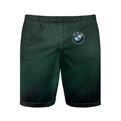 Шорты спортивные мужские GREEN BMW, цвет: 3D-принт