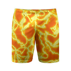 Шорты спортивные мужские Огненная вспышка, цвет: 3D-принт
