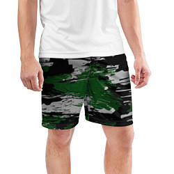 Шорты спортивные мужские Green Paint Splash, цвет: 3D-принт — фото 2