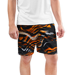 Шорты спортивные мужские Окрас тигра, цвет: 3D-принт — фото 2