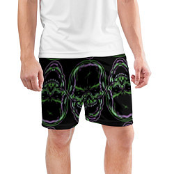 Шорты спортивные мужские Skulls vanguard pattern 2077, цвет: 3D-принт — фото 2
