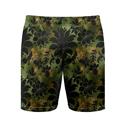 Мужские спортивные шорты Темные тропические листья