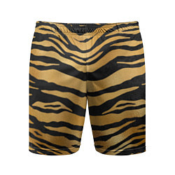 Шорты спортивные мужские Текстура шкуры тигра, цвет: 3D-принт