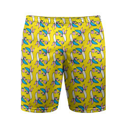 Мужские спортивные шорты Летний узор Забавные бананчики