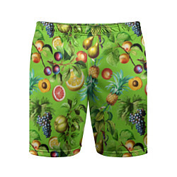 Шорты спортивные мужские Сочные фрукты паттерн, цвет: 3D-принт