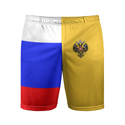 Шорты спортивные мужские Имперское знамя ТРИКОЛОР, цвет: 3D-принт