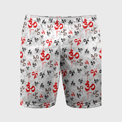 Шорты спортивные мужские Мантра ОМ АУМ, цвет: 3D-принт