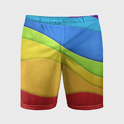 Шорты спортивные мужские Fashion pattern 2022 Wave, цвет: 3D-принт