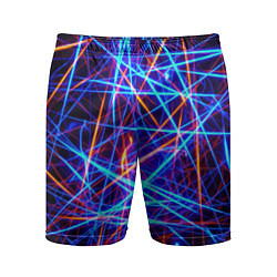 Шорты спортивные мужские Neon pattern Fashion 2055, цвет: 3D-принт
