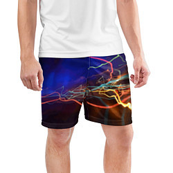 Шорты спортивные мужские Neon vanguard pattern Lightning Fashion 2023, цвет: 3D-принт — фото 2