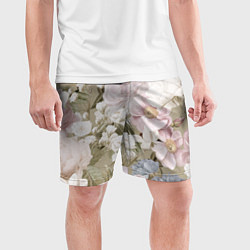 Шорты спортивные мужские Цветы Английский Садовый Узор, цвет: 3D-принт — фото 2