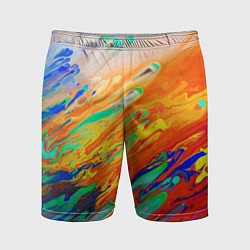 Шорты спортивные мужские Буйство красок Лето Riot of colors Summer, цвет: 3D-принт