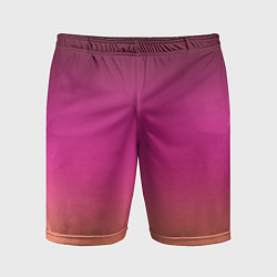 Мужские спортивные шорты Оранжево-пурпурный градиент