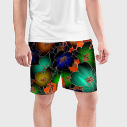 Шорты спортивные мужские Vanguard floral pattern Summer night Fashion trend, цвет: 3D-принт — фото 2