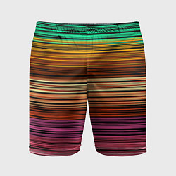 Мужские спортивные шорты Multicolored thin stripes Разноцветные полосы