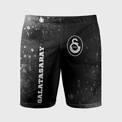 Шорты спортивные мужские Galatasaray Sport на темном фоне, цвет: 3D-принт