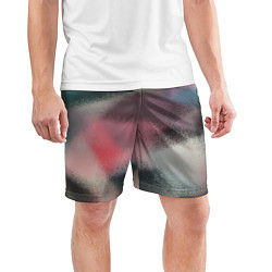 Шорты спортивные мужские Современный разноцветный абстрактный узор, цвет: 3D-принт — фото 2