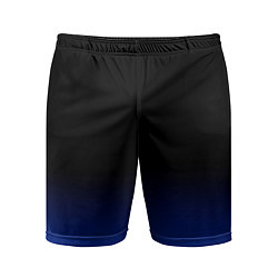Мужские спортивные шорты Черный с синим градиент