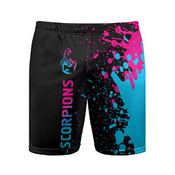 Шорты спортивные мужские Scorpions - Neon Gradient, цвет: 3D-принт