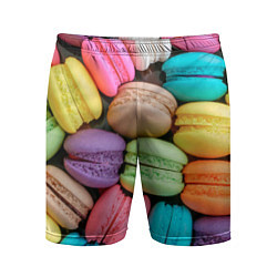 Шорты спортивные мужские Цветные Макаруны, цвет: 3D-принт