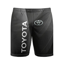 Шорты спортивные мужские Toyota - серая абстракция, цвет: 3D-принт