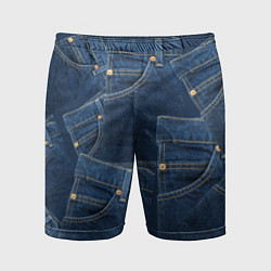 Шорты спортивные мужские Джинсовка jeans, цвет: 3D-принт