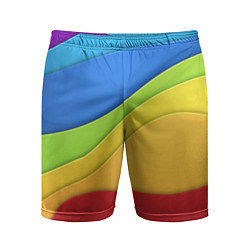 Шорты спортивные мужские Семь цветов радуги, цвет: 3D-принт