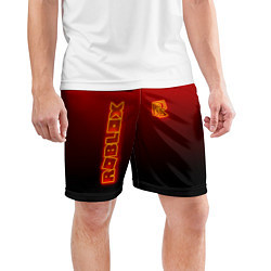 Шорты спортивные мужские Roblox светящийся логотип, цвет: 3D-принт — фото 2