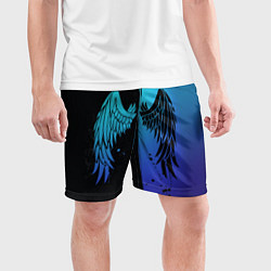 Шорты спортивные мужские Крылья инь янь, цвет: 3D-принт — фото 2
