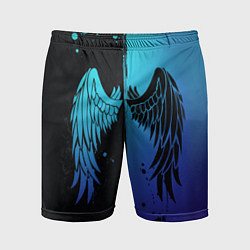 Шорты спортивные мужские Крылья инь янь, цвет: 3D-принт