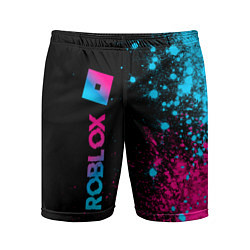 Шорты спортивные мужские Roblox - neon gradient: по-вертикали, цвет: 3D-принт