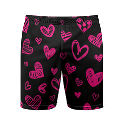 Мужские спортивные шорты Розовые сердца