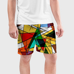 Шорты спортивные мужские Грубый абстрактный фон, цвет: 3D-принт — фото 2