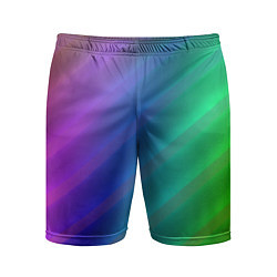 Шорты спортивные мужские Полосы всех цветов радуги, цвет: 3D-принт