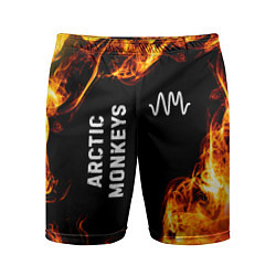 Шорты спортивные мужские Arctic Monkeys и пылающий огонь, цвет: 3D-принт