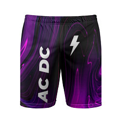 Шорты спортивные мужские AC DC violet plasma, цвет: 3D-принт