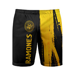Мужские спортивные шорты Ramones - gold gradient: по-вертикали
