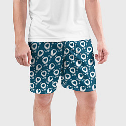 Шорты спортивные мужские Воздушный шар и сердце, цвет: 3D-принт — фото 2