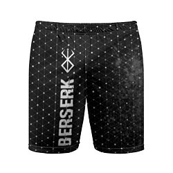 Мужские спортивные шорты Berserk glitch на темном фоне: по-вертикали