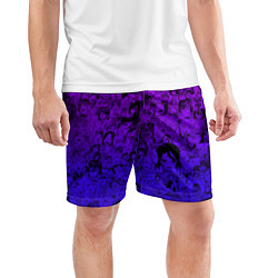 Шорты спортивные мужские Ахегао яркий градиент, цвет: 3D-принт — фото 2