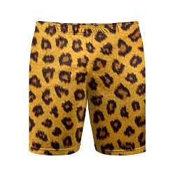 Шорты спортивные мужские Текстура леопарда, цвет: 3D-принт