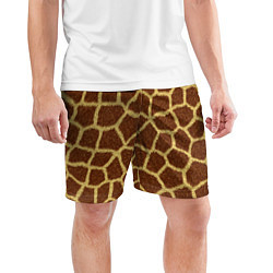 Шорты спортивные мужские Текстура жирафа, цвет: 3D-принт — фото 2