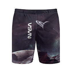 Шорты спортивные мужские Космический пейзаж - Saturn - Nasa, цвет: 3D-принт