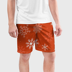 Шорты спортивные мужские Orange snow, цвет: 3D-принт — фото 2