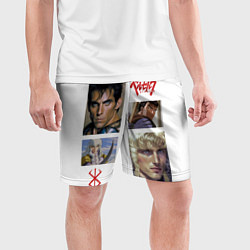 Шорты спортивные мужские Оуэн Уилсон и Бен Стиллер в аниме Берсерк, цвет: 3D-принт — фото 2