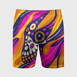 Шорты спортивные мужские Абстрактный узор мексиканская чупакабра, цвет: 3D-принт